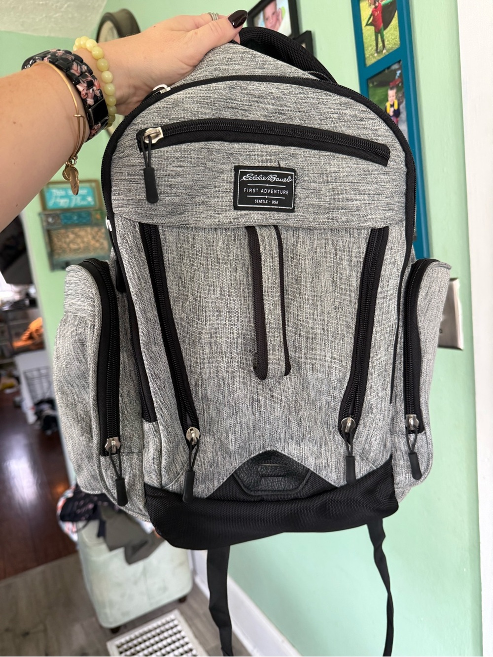 Eddie Bauer Gray and Black Travel Backpack